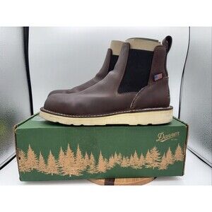 Danner Men's 6" Leather BullRun Chelsea Steel SafetyToe Work Boots Size 11EE USA